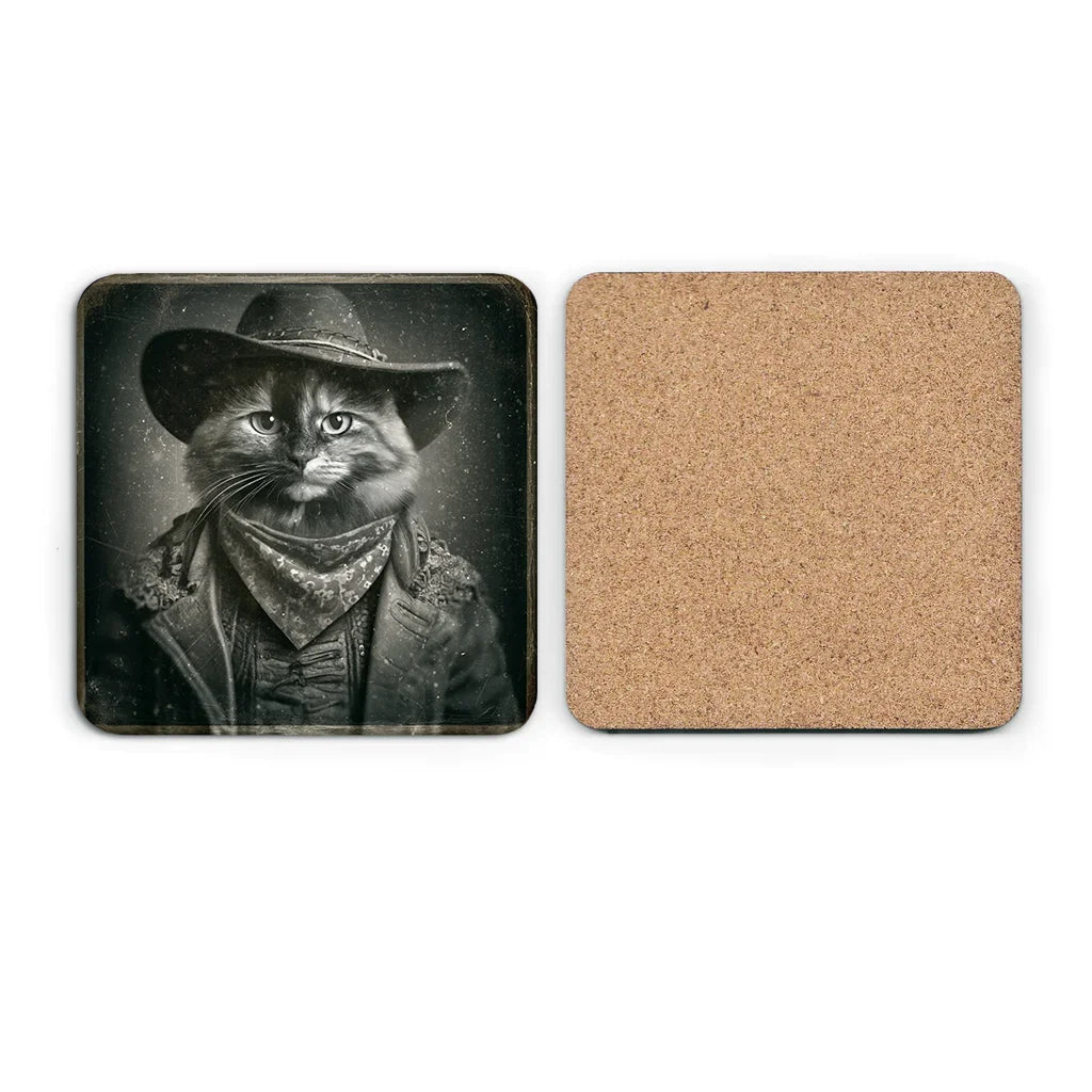 Most Wanted Cats - Tortoiseshell Fluffy Cat - Cork Back Coaster