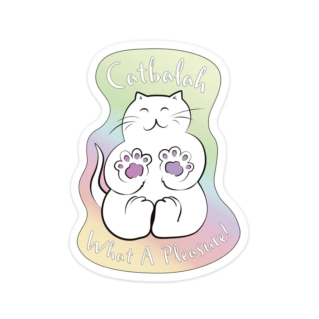 Catbalah - Holographic Die Cut Sticker