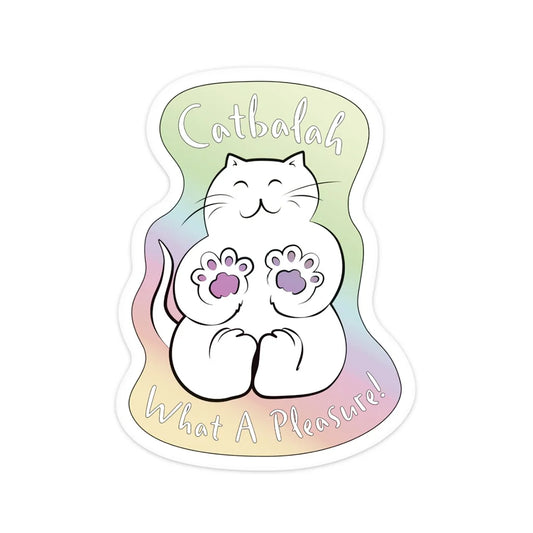 Catbalah - Holographic Die Cut Sticker