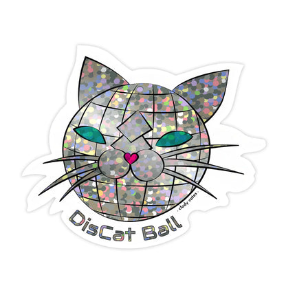 Cat Dad - Die Cut Glitter Sticker