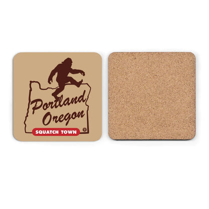Portland Oregon Squatch Town - Cork Coaster