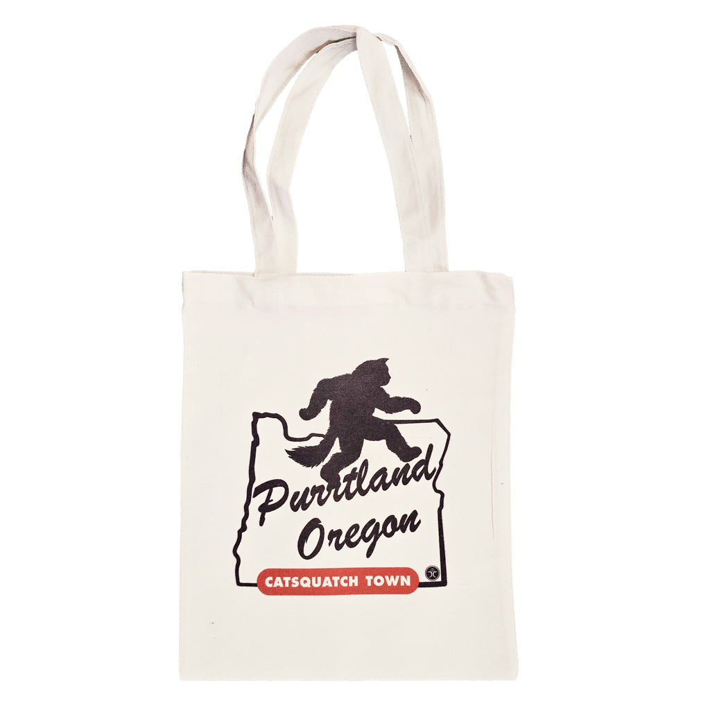 Purrtland Catsquatch Town - Cat Tote Bag