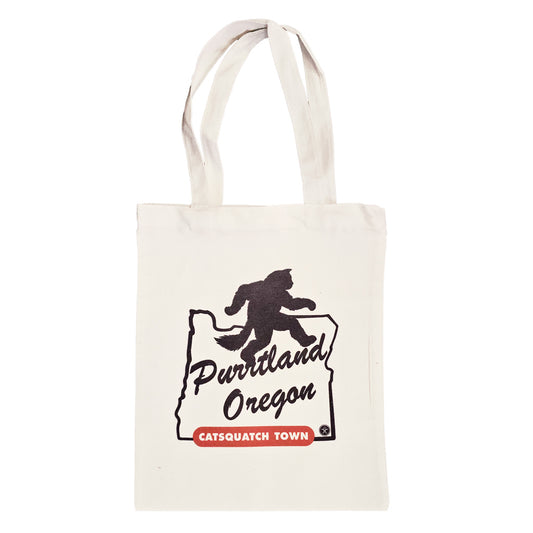 Purrtland Catsquatch Town - Cat Tote Bag