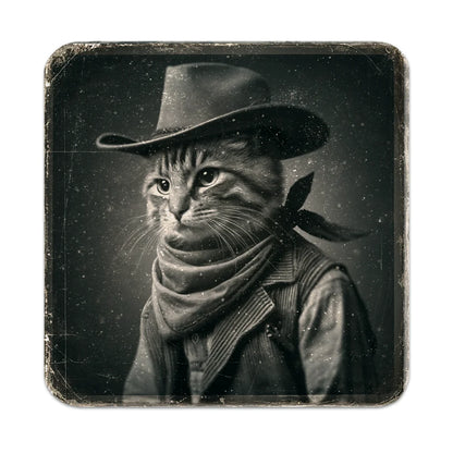 Most Wanted Cats - Grey Tabby Cat  - Cork Back Coaster