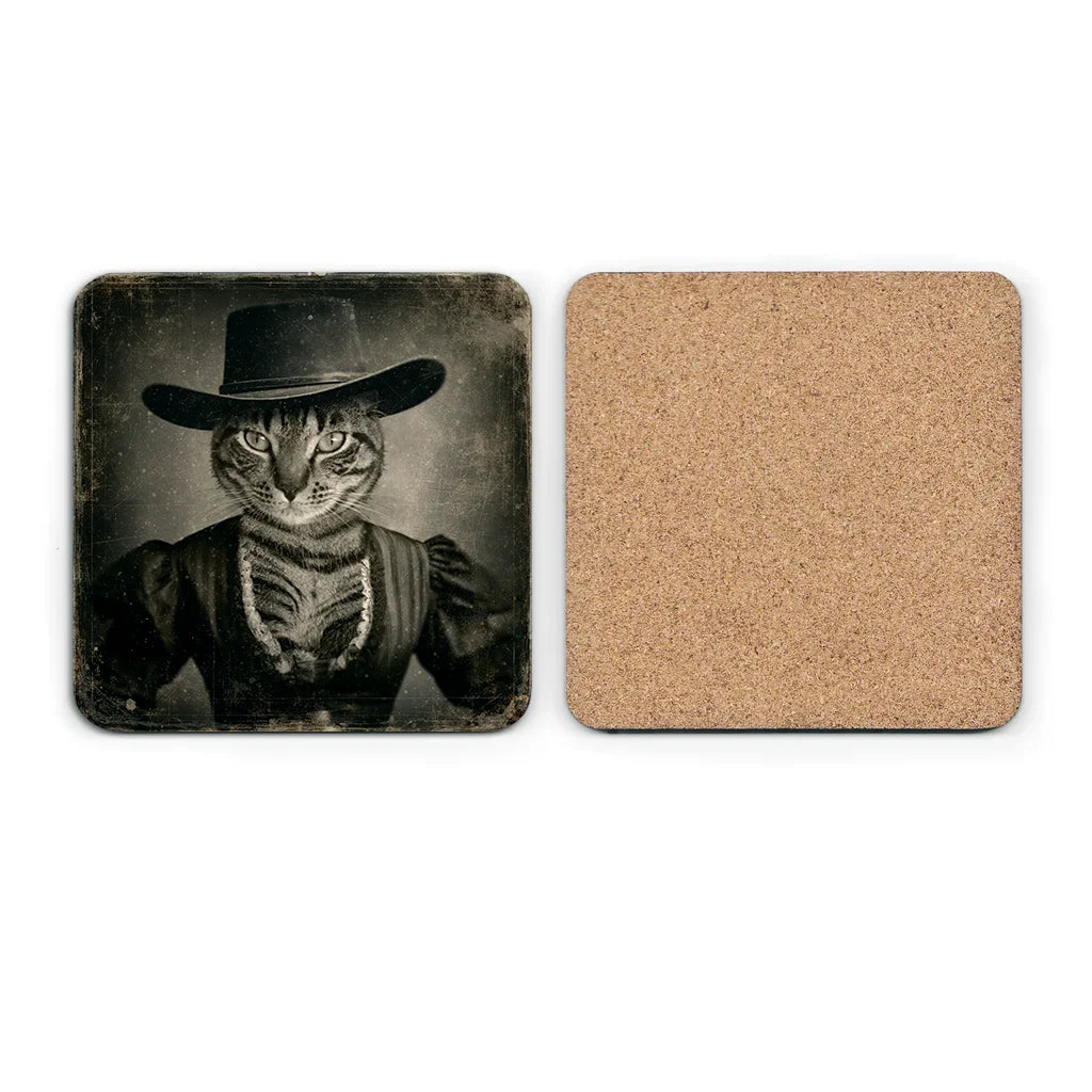 Most Wanted Cats - Lady Luv Cat - Cork Back Coaster